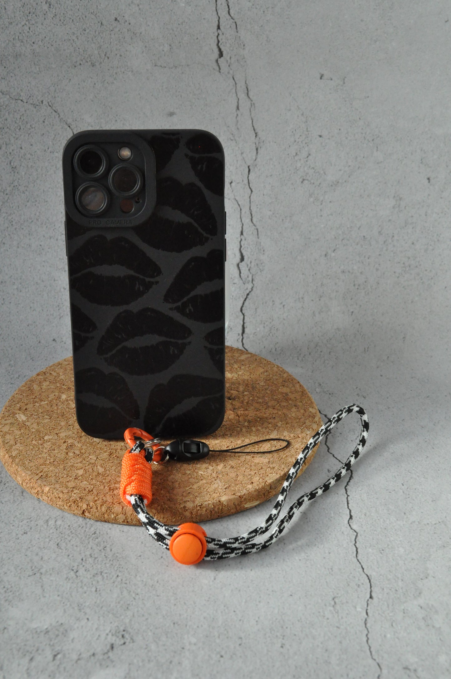 Orange Vibrant Colour Adjustable Wrist Strap | Mobile Phone Charm Strap