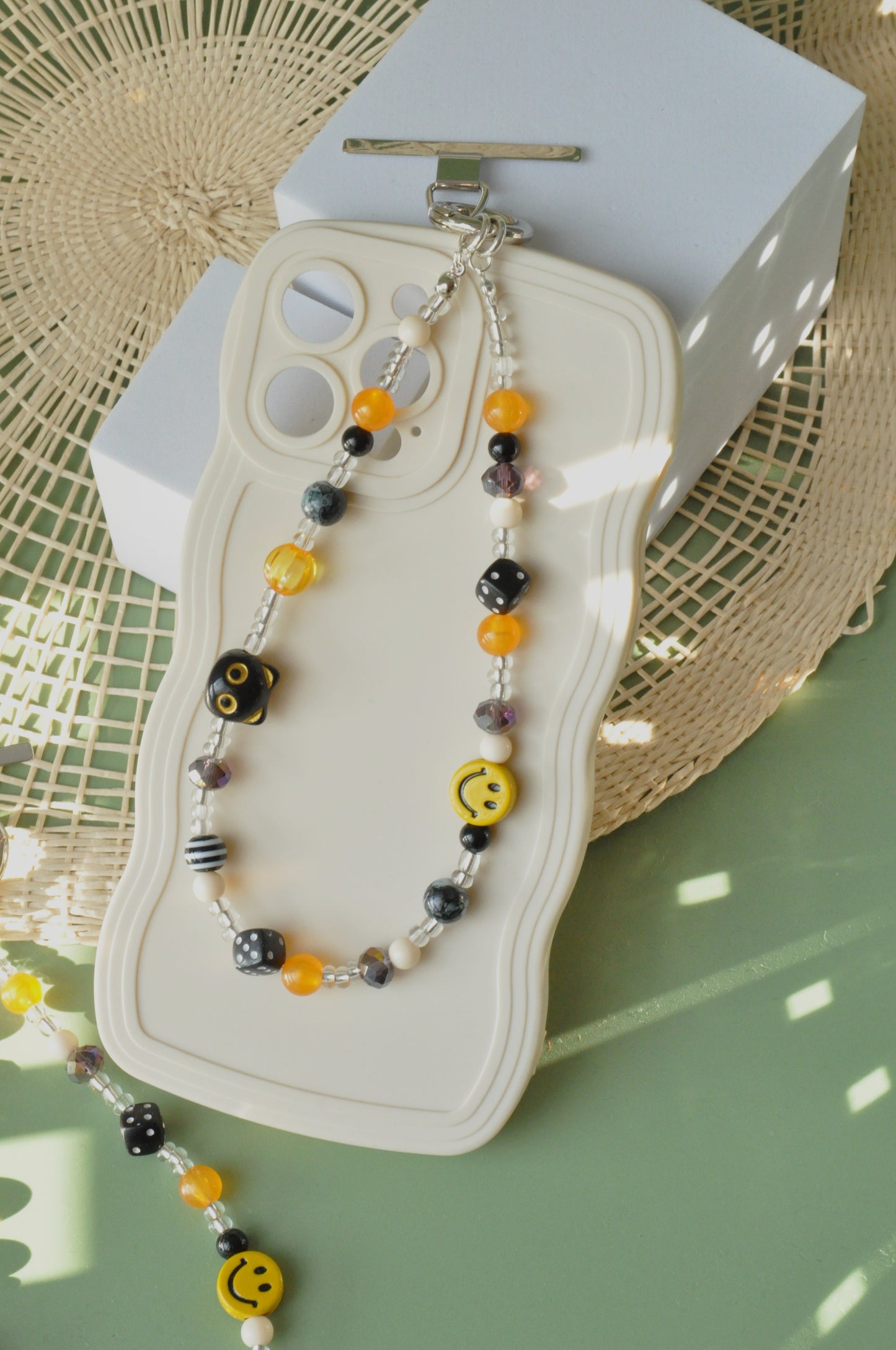 Cat Beaded Phone Charm