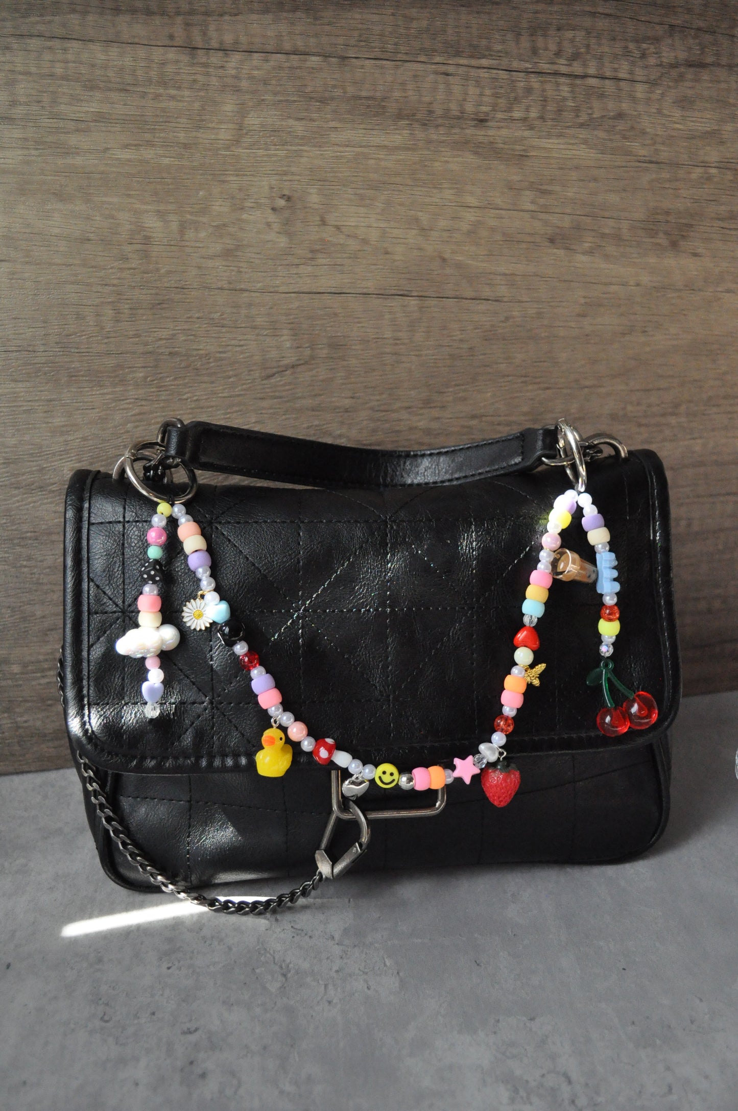 Chunky Fun Beaded Bag Charm