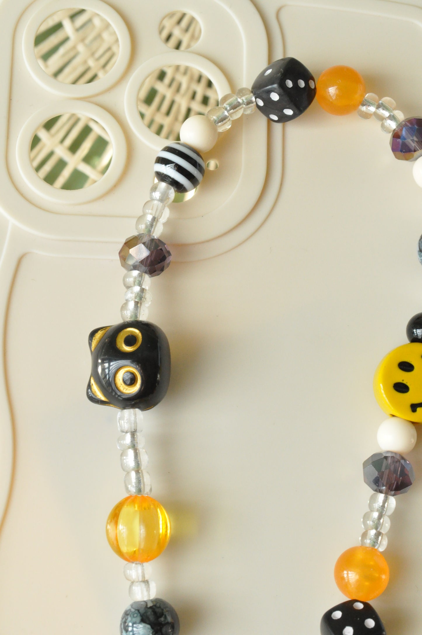 Cat Beaded Phone Charm