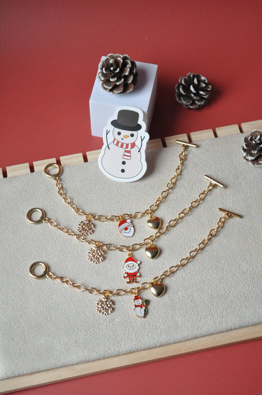 Holiday Gold Charm Bracelet