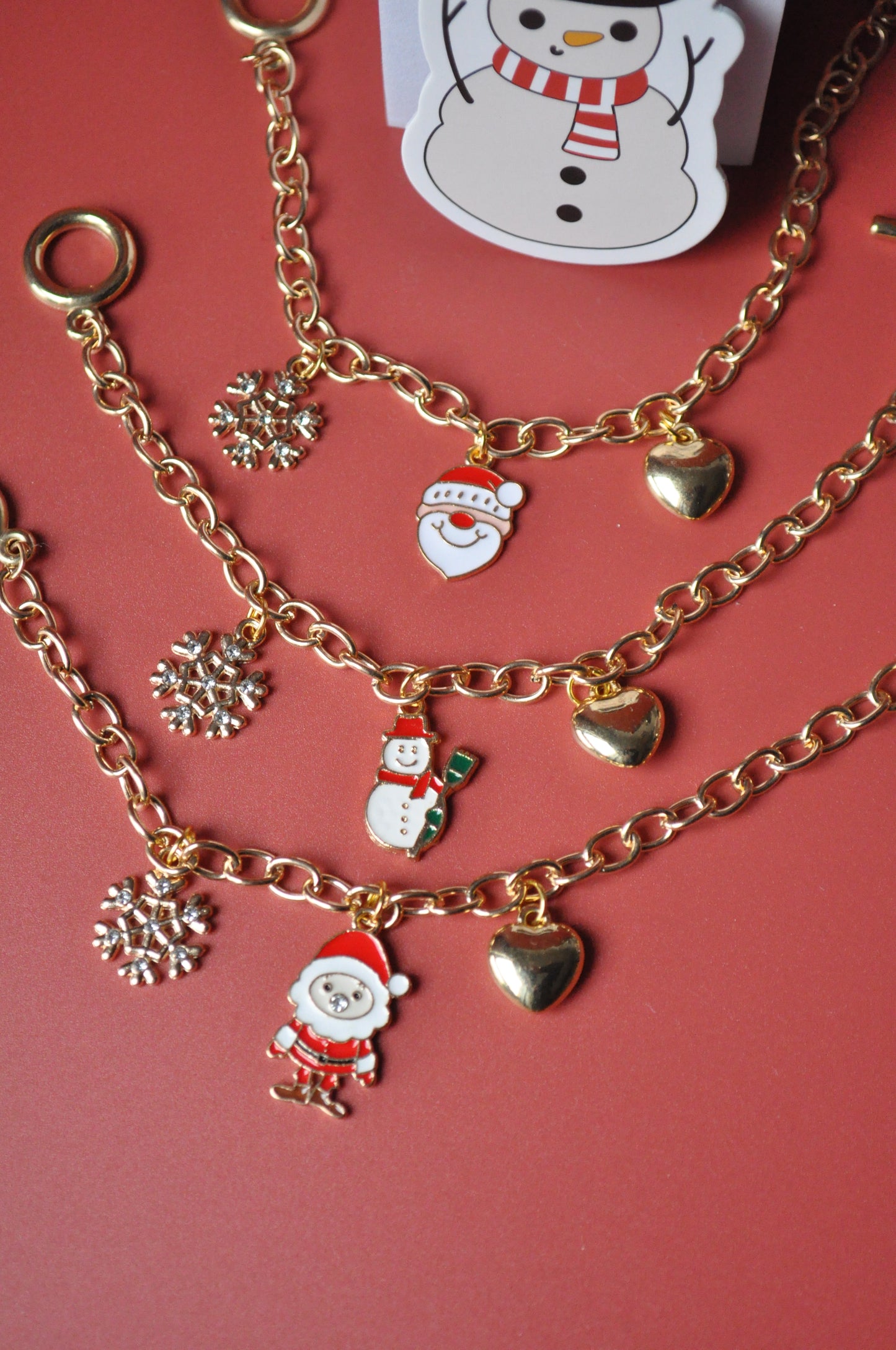 Holiday Gold Charm Bracelet