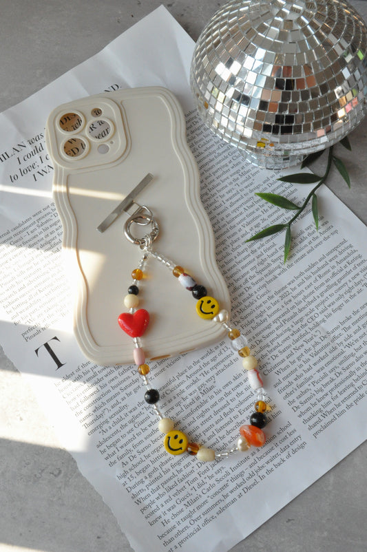 Smiley Heart Phone Charm