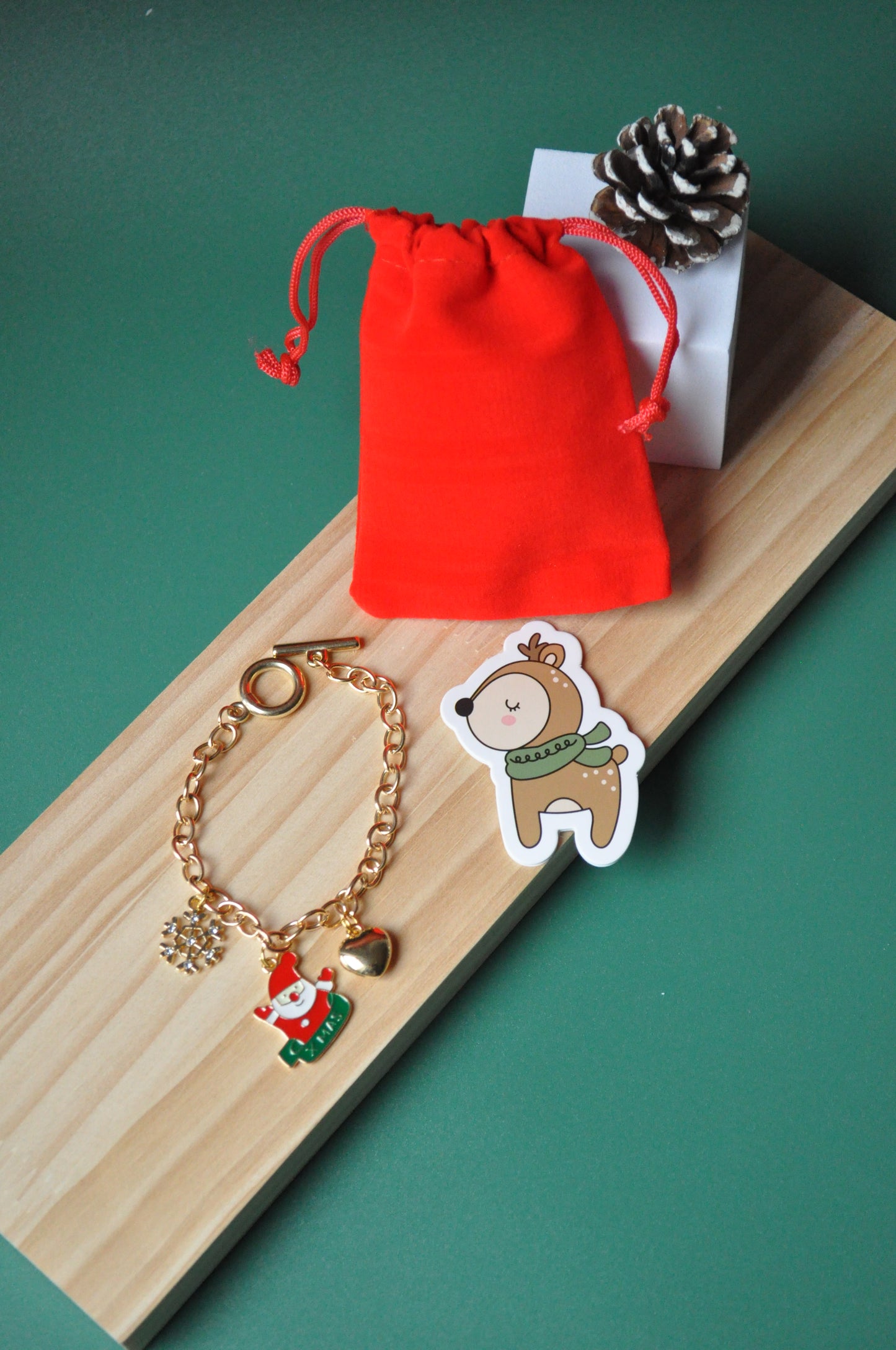 Holiday Gold Charm Bracelet