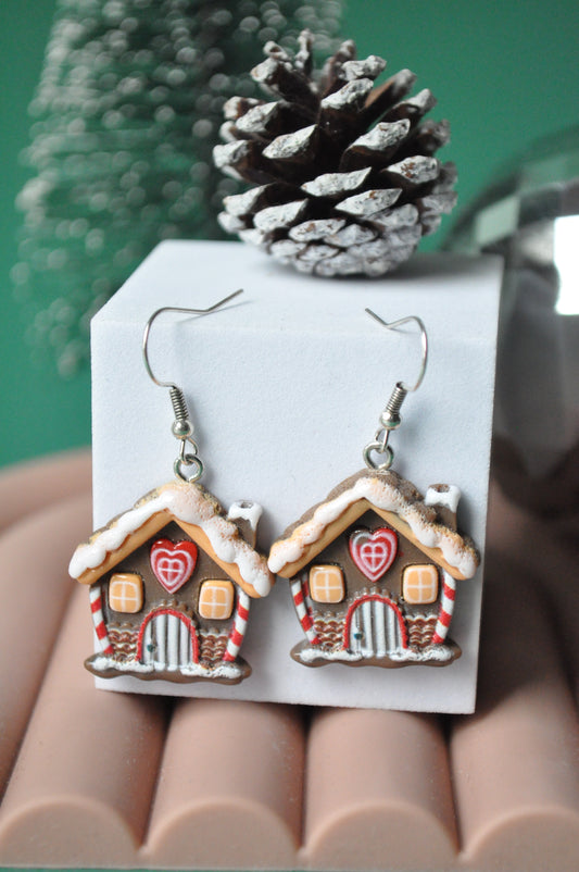 Gingerbread House Earrings