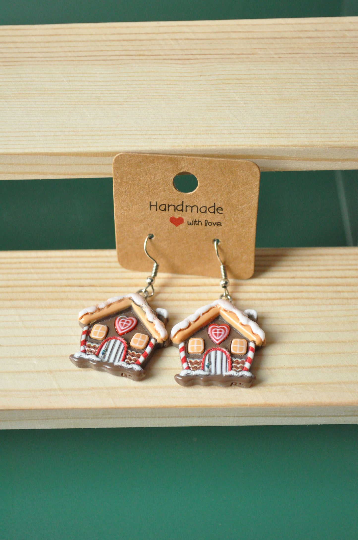 Gingerbread House Earrings