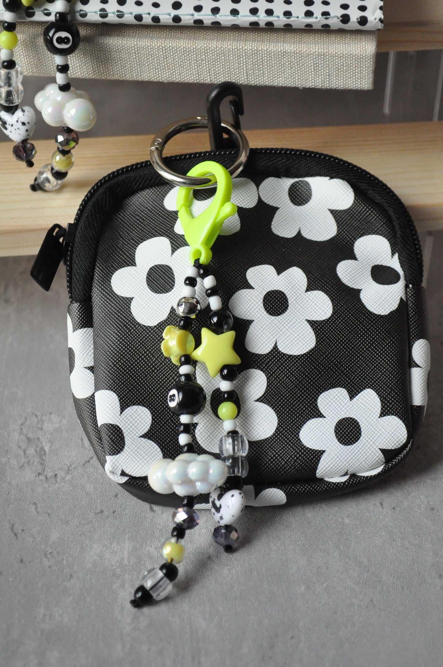 Floral Pouch Bag Charm