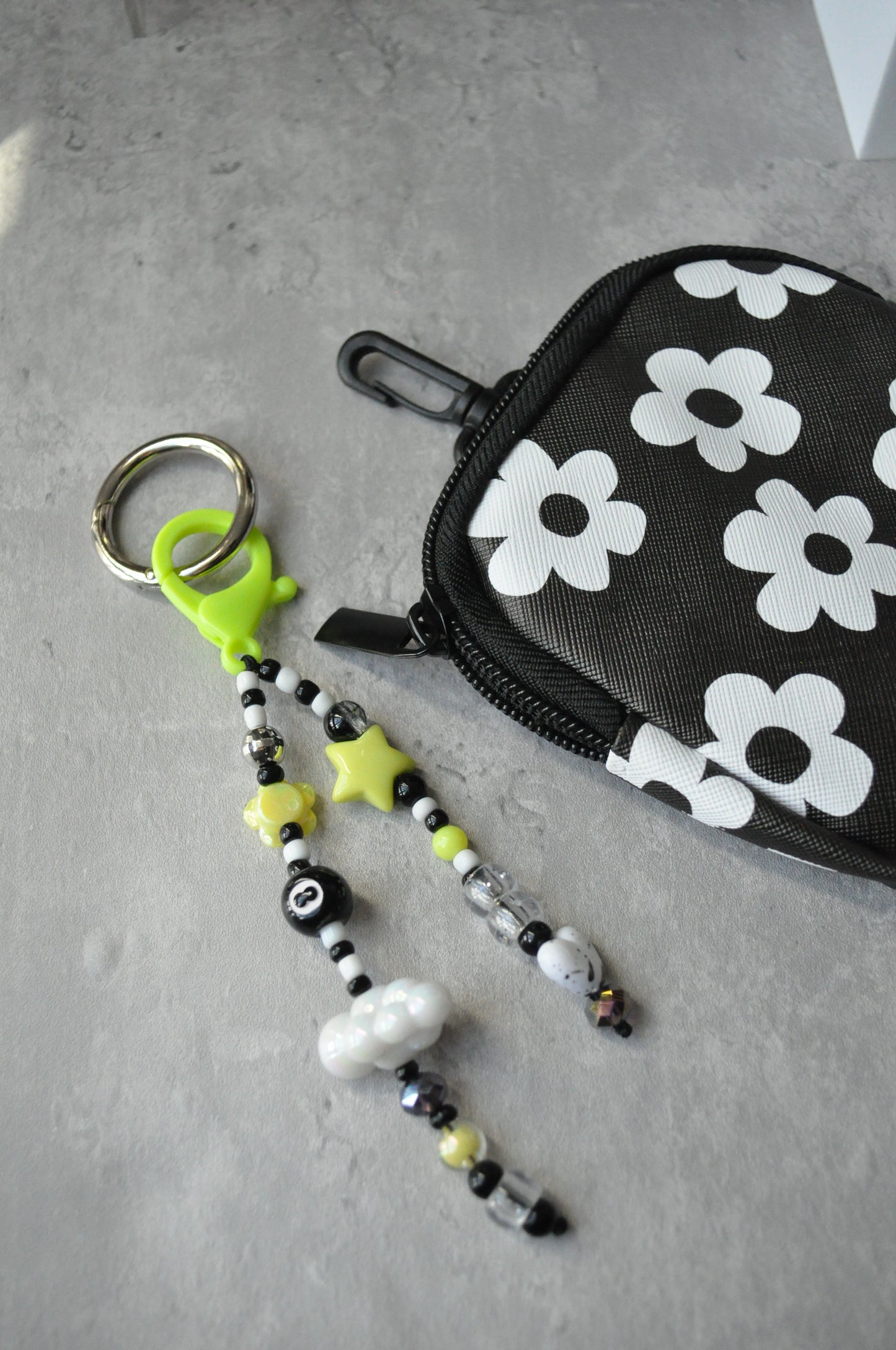 Floral Pouch Bag Charm