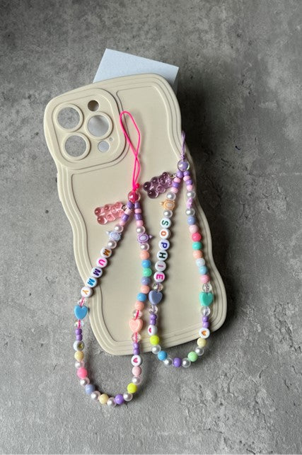 Custom Pastel Gummy Bear Phone Charm Strap