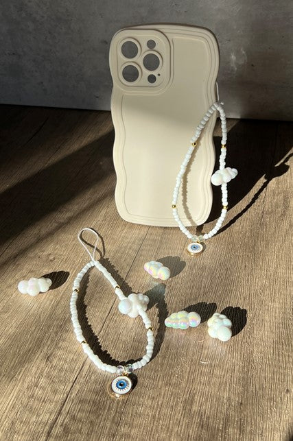 Chunky Cloud Phone Charm | Personalised Evil Eye Charm