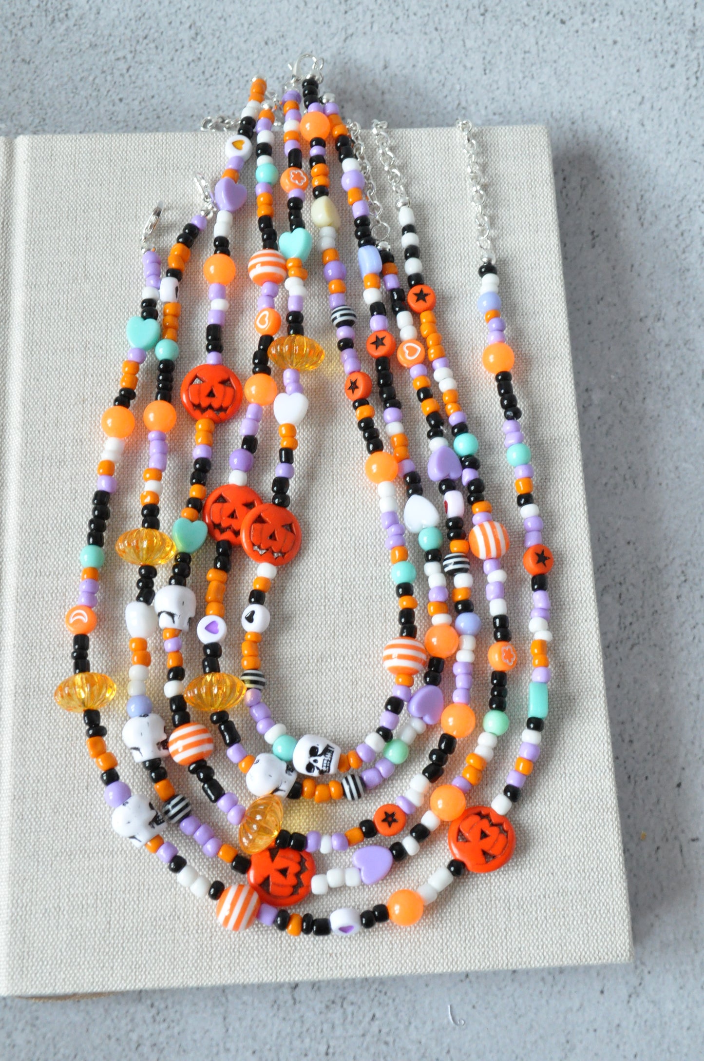 Beaded Pumpkin Necklace