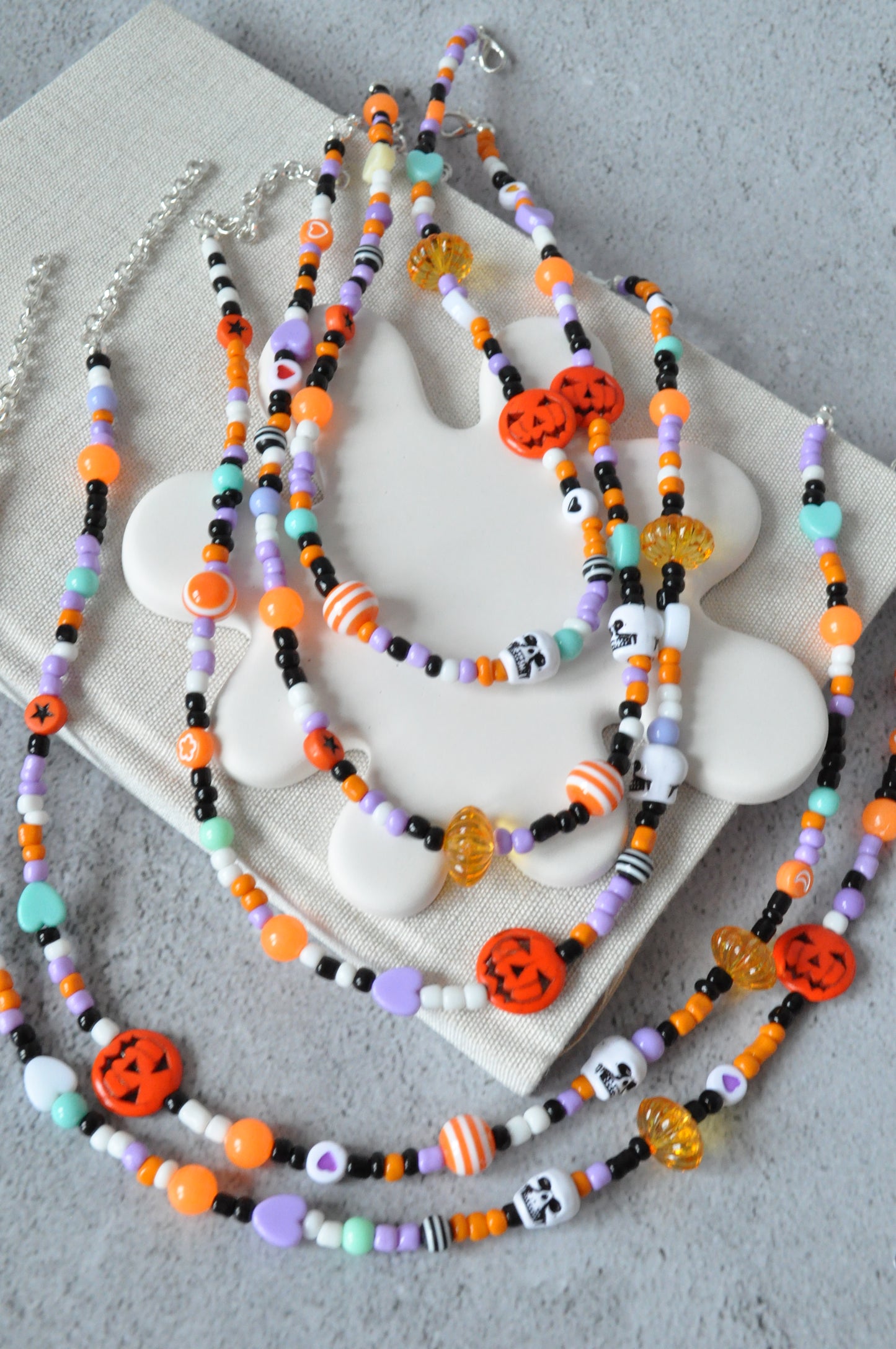 Beaded Pumpkin Necklace