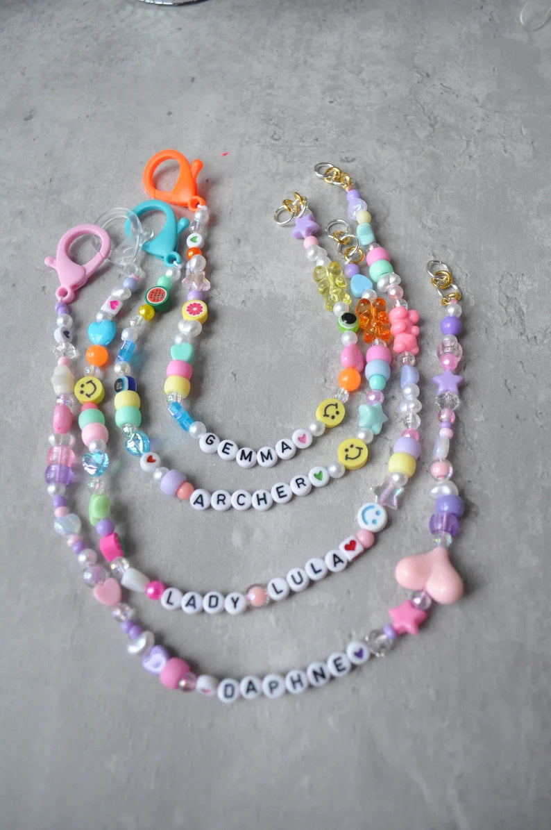 Large Clasp Colourful Beaded Pet Necklace