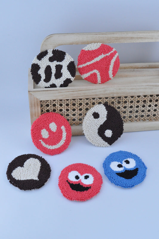 Funny Punch Needle Coasters