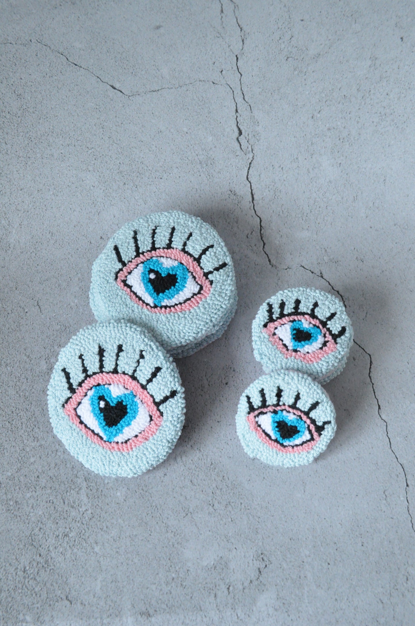 Evil Eye Protective Punch Needle Coaster & Car Coaster