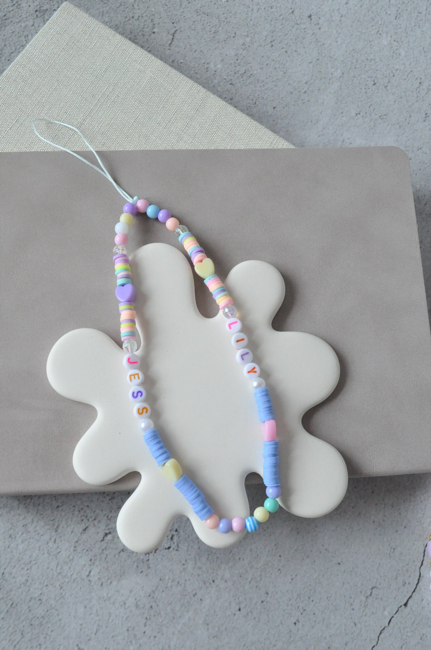 Pastel Heishi Bead Phone Charm