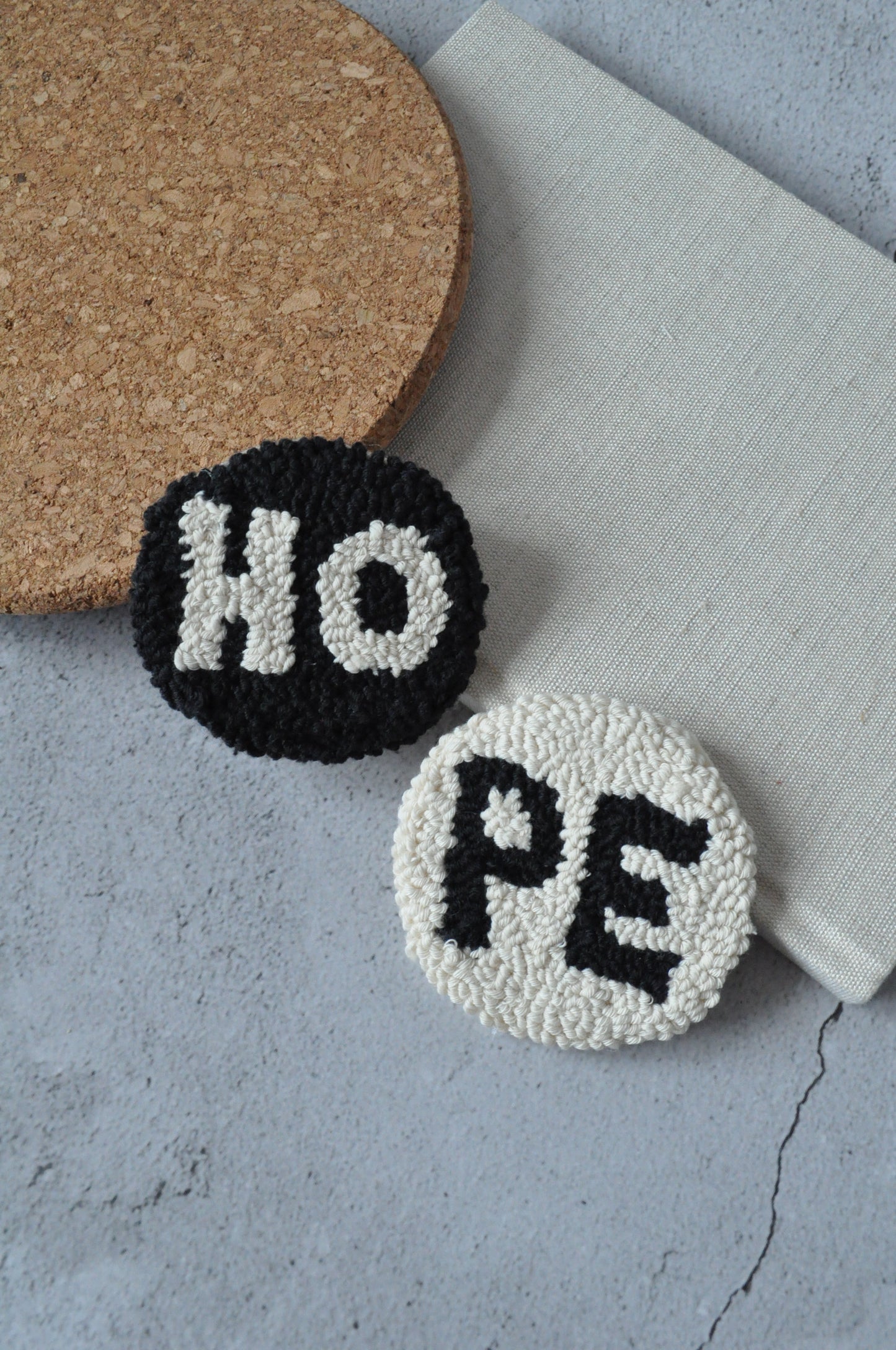 Hope Tufted Car Coasters Set of 2