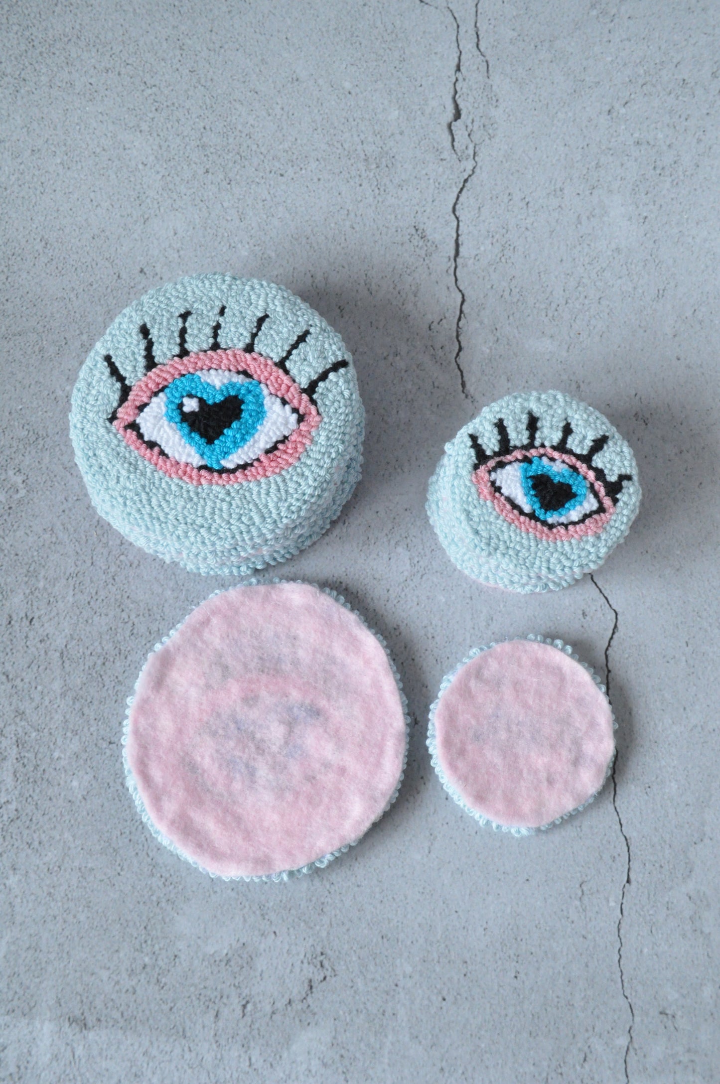 Evil Eye Protective Punch Needle Coaster & Car Coaster