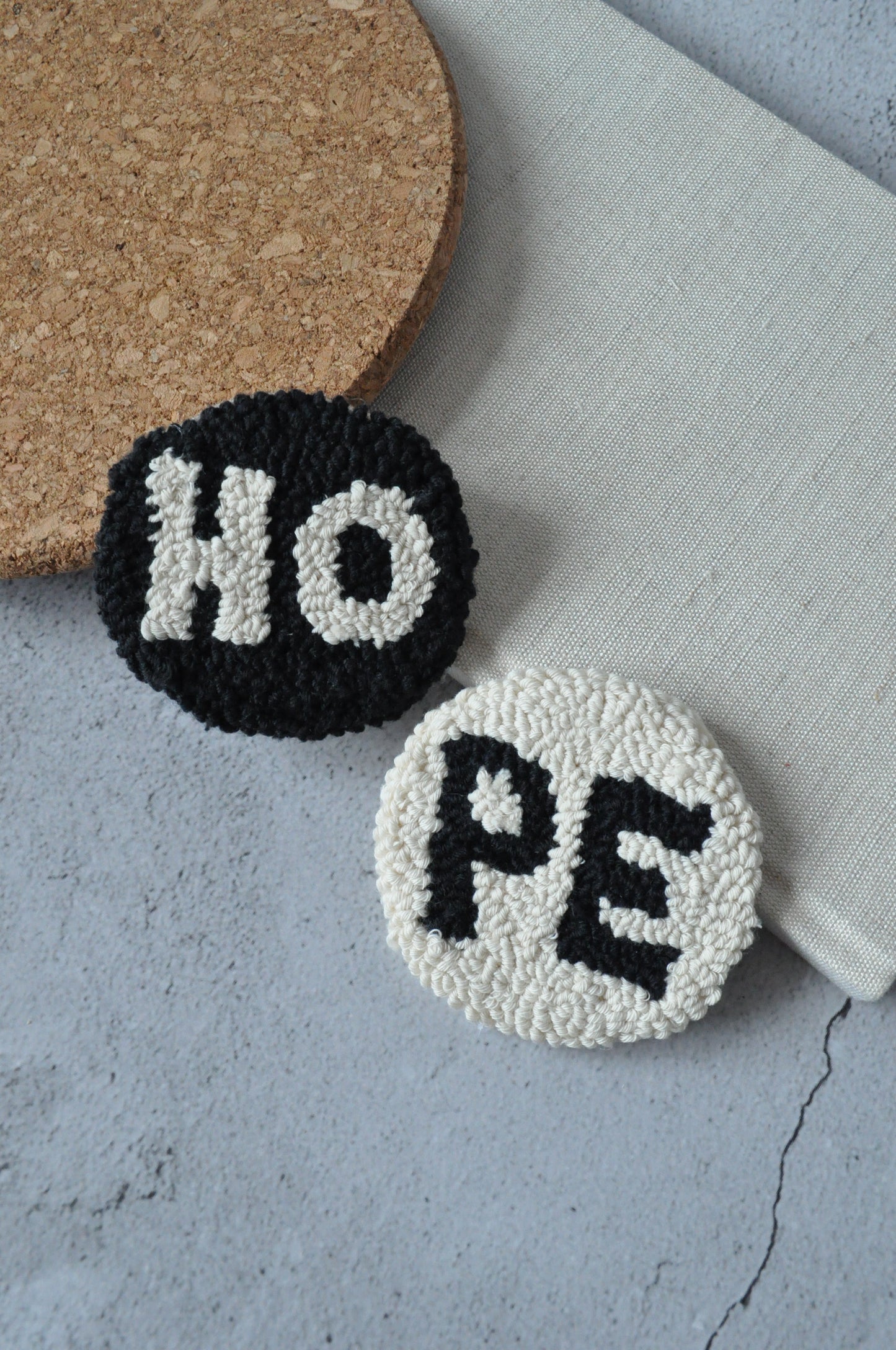 Hope Tufted Car Coasters Set of 2