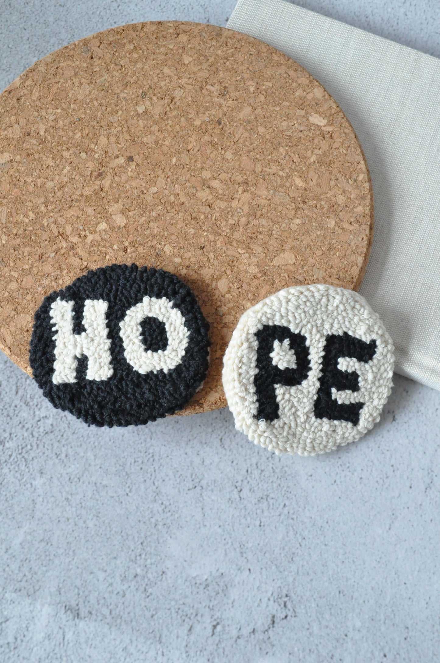 Hope Tufted Car Coasters Set of 2