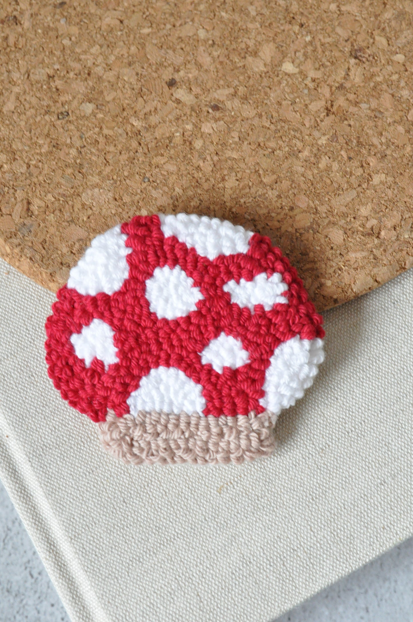 Cute Mushroom and Cow Print Car Coaster