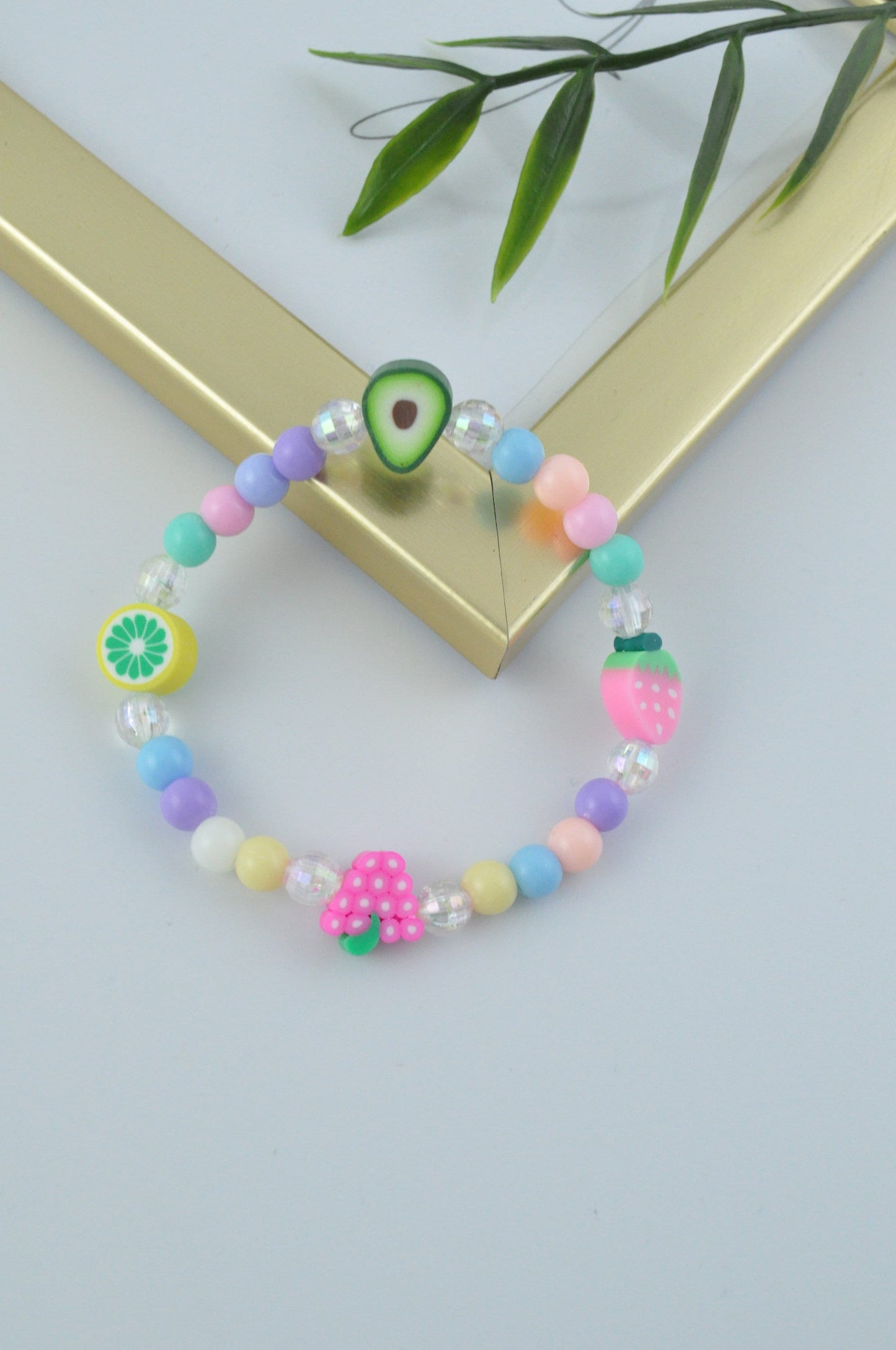 90's Style Fruit Salad Beaded Bracelet