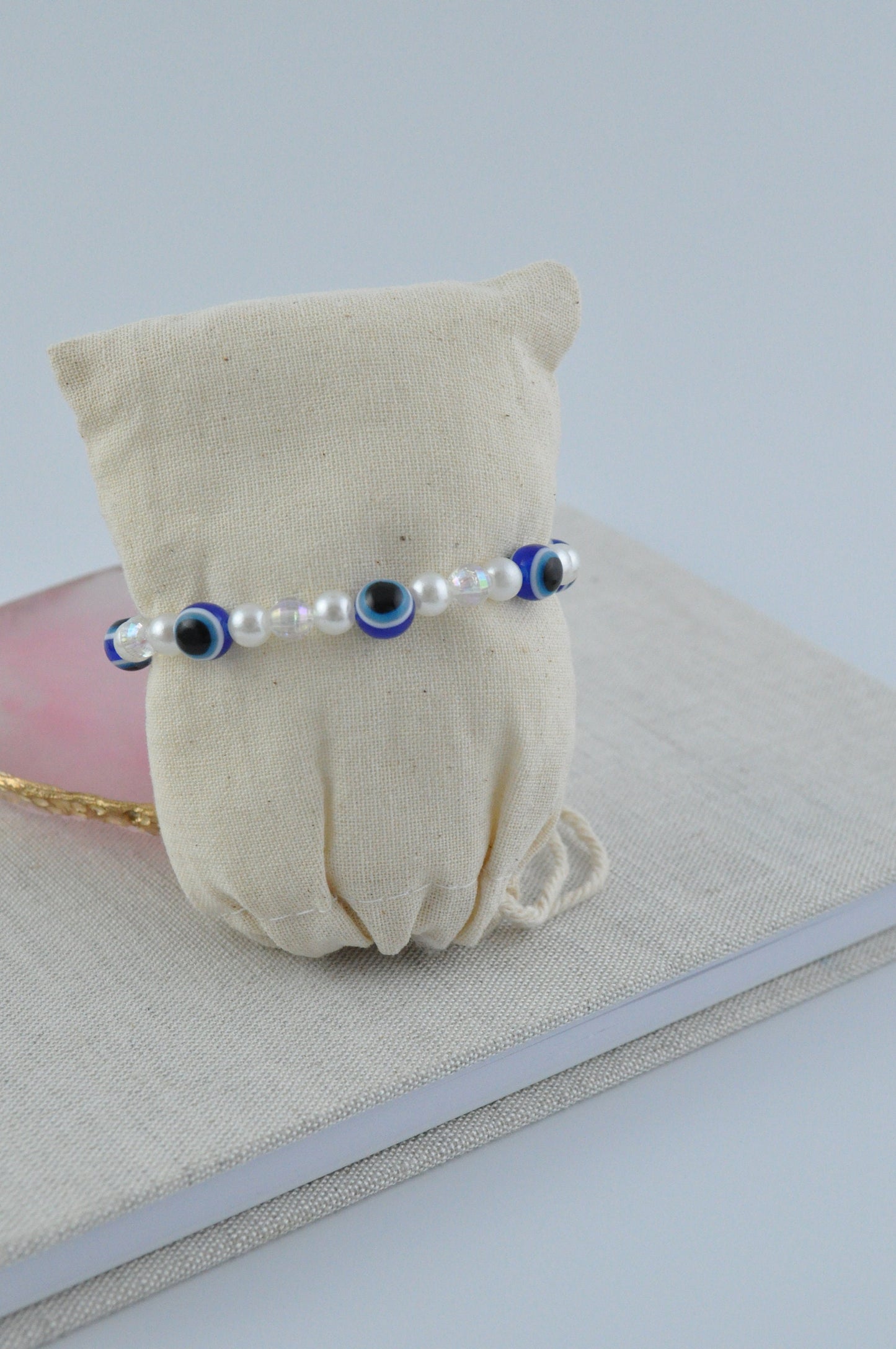 Turkish Evil Eye Pearl Bracelet