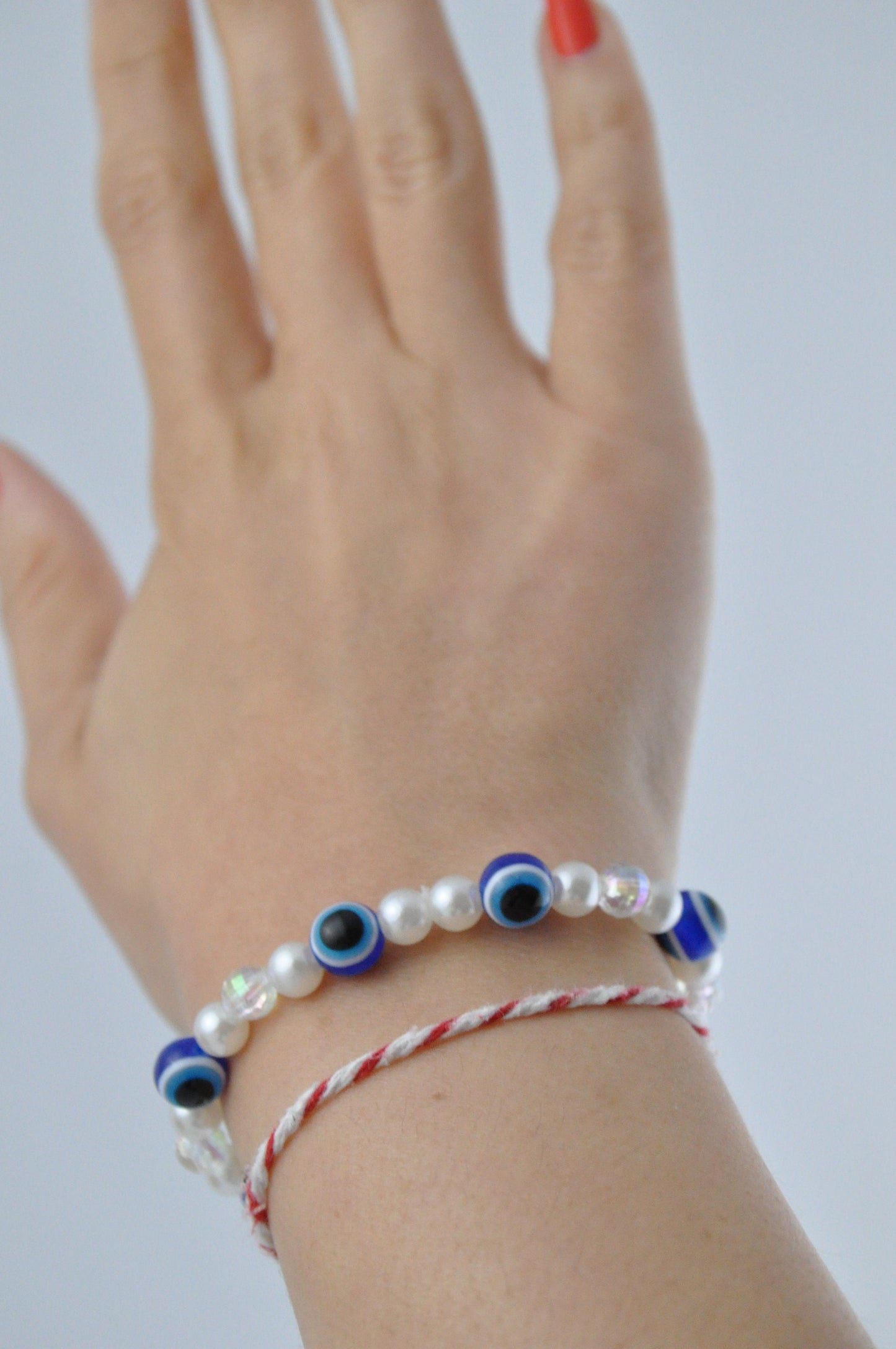 Turkish Evil Eye Pearl Bracelet