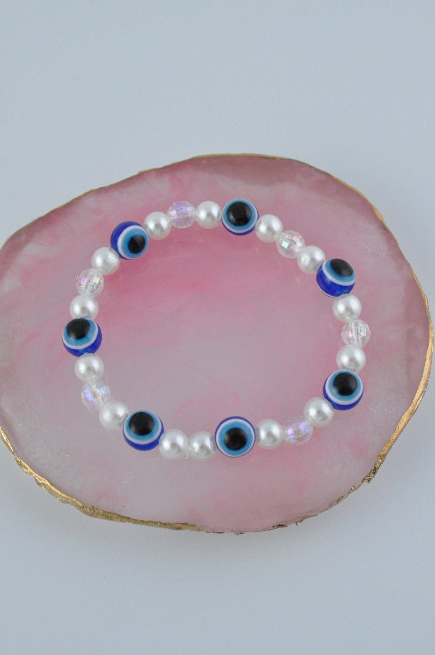 Turkish Evil Eye Pearl Bracelet