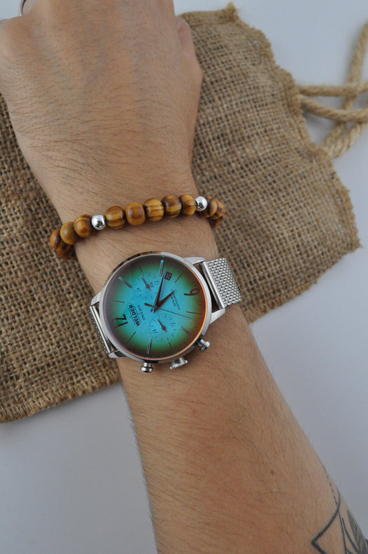 Unisex Wooden Bead Bracelet