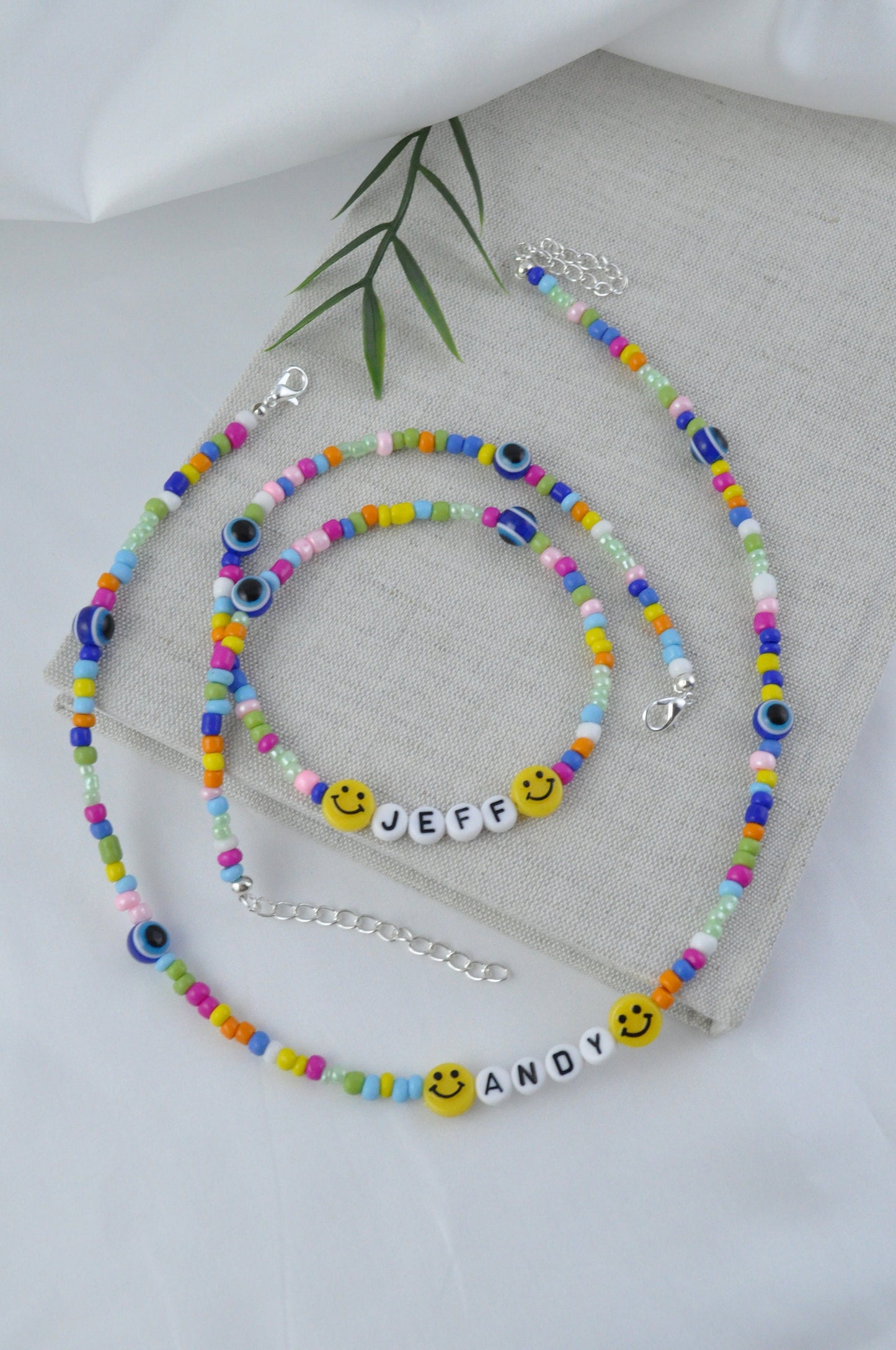 Colourful Evil Eye Beaded Necklace