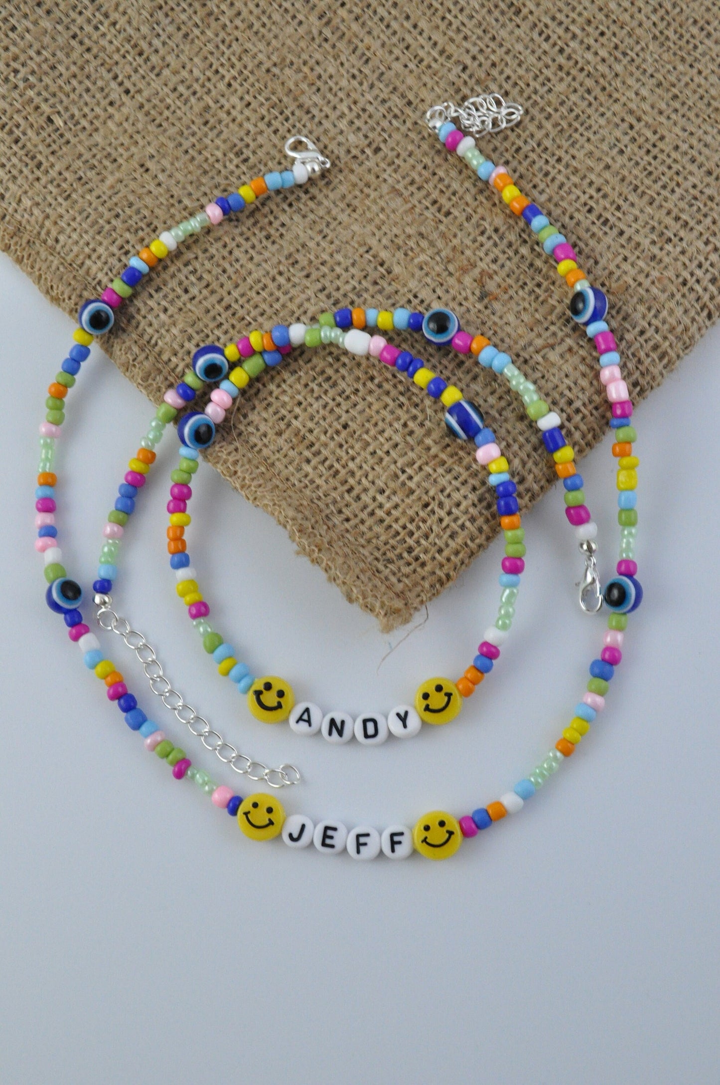 Colourful Evil Eye Beaded Necklace