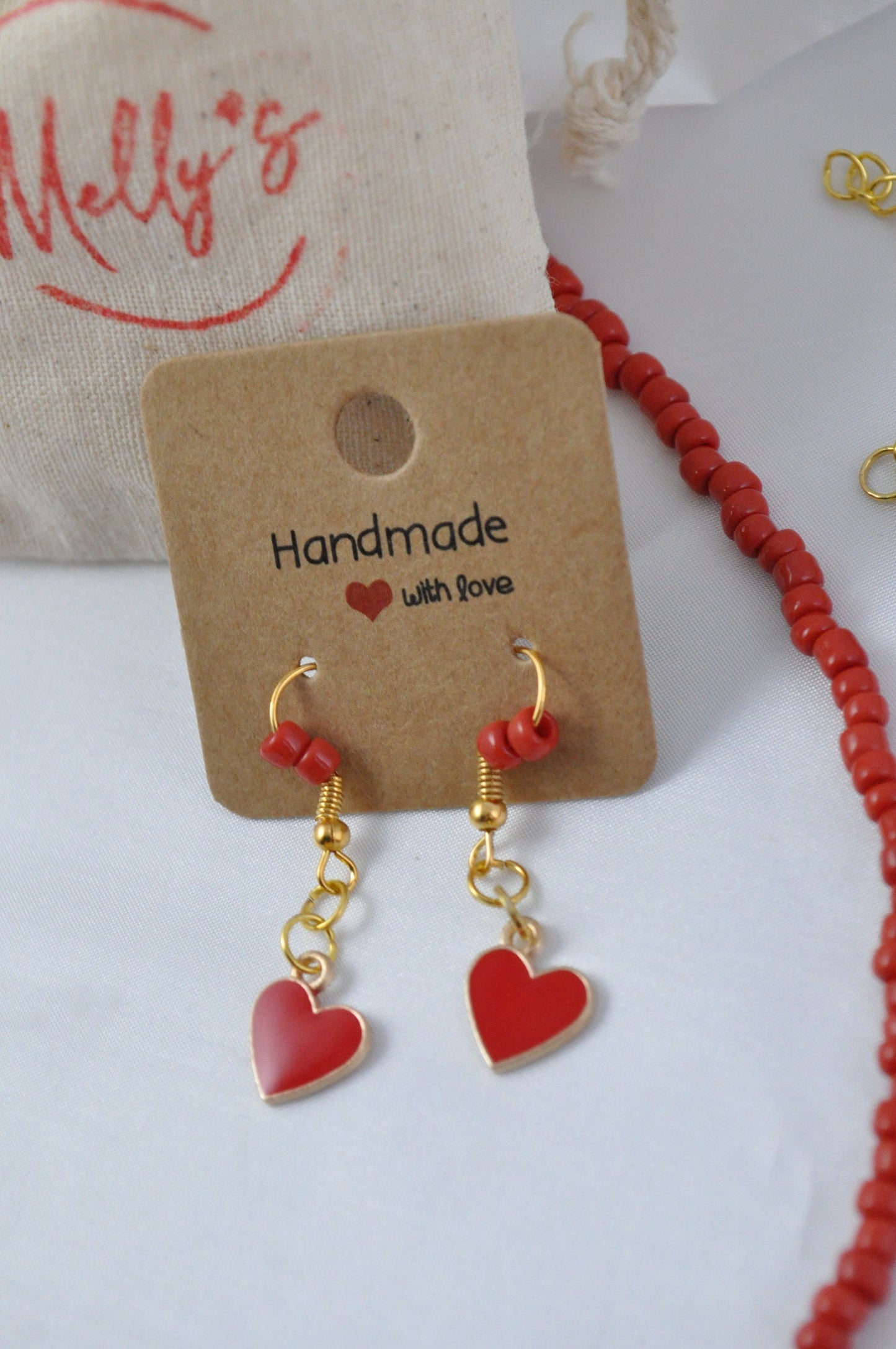 Red Heart Earrings