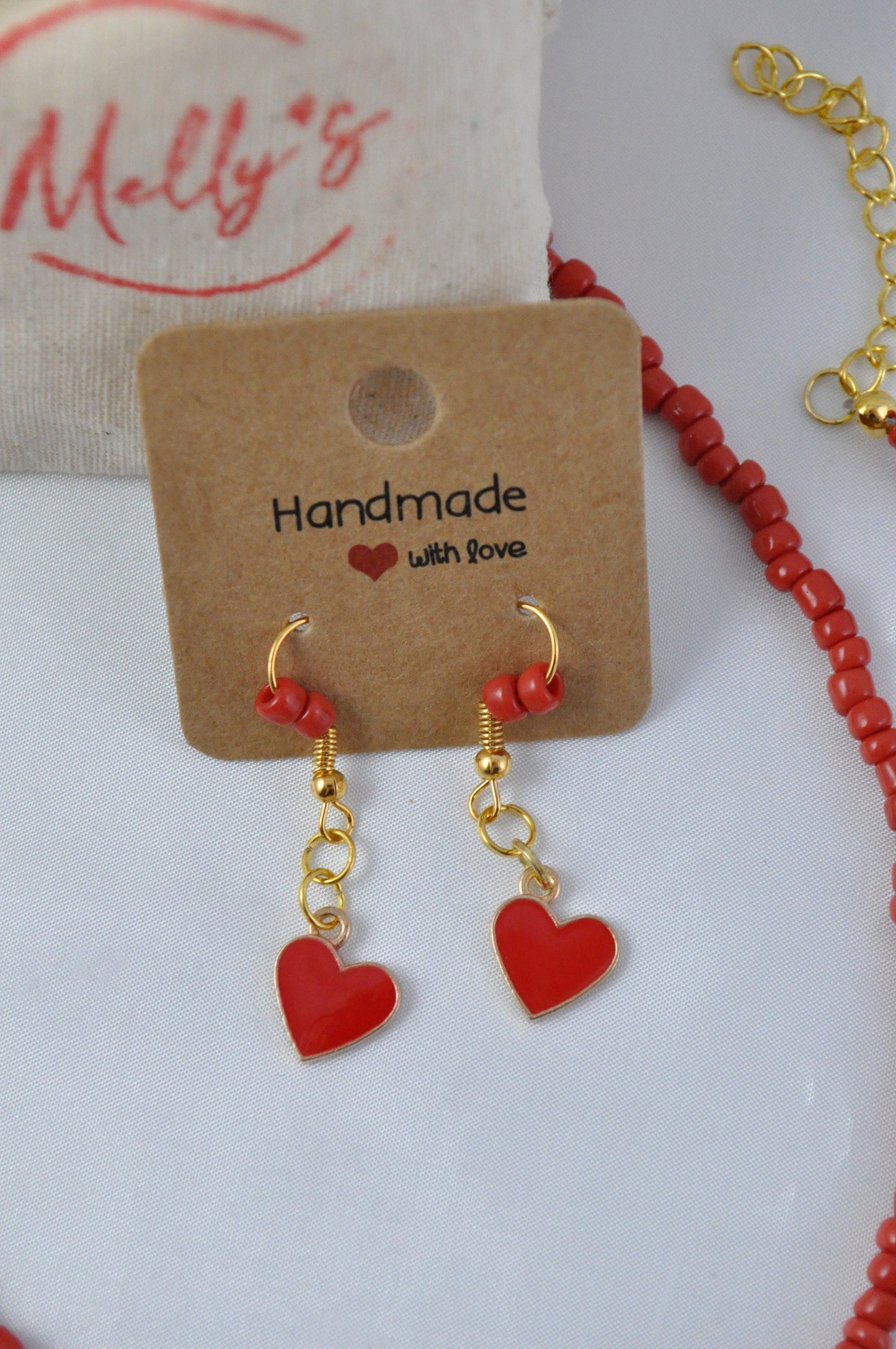 Red Heart Earrings