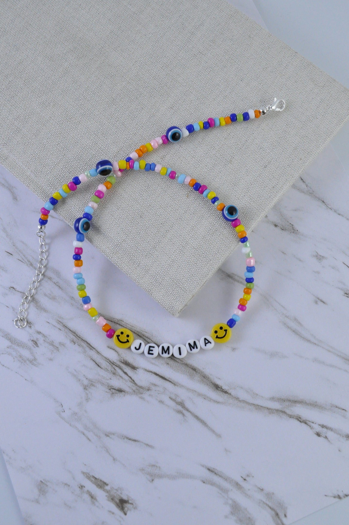 Colourful Evil Eye Beaded Necklace