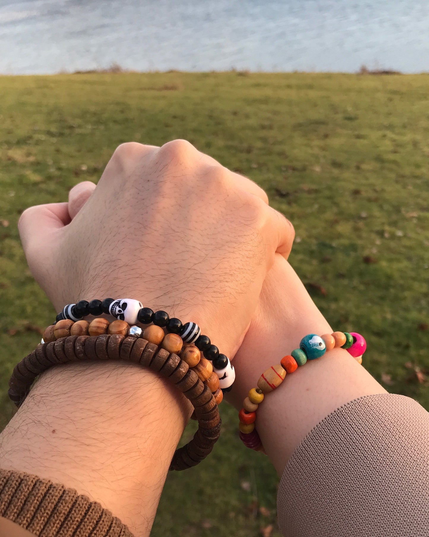 Unisex Wooden Bead Bracelet