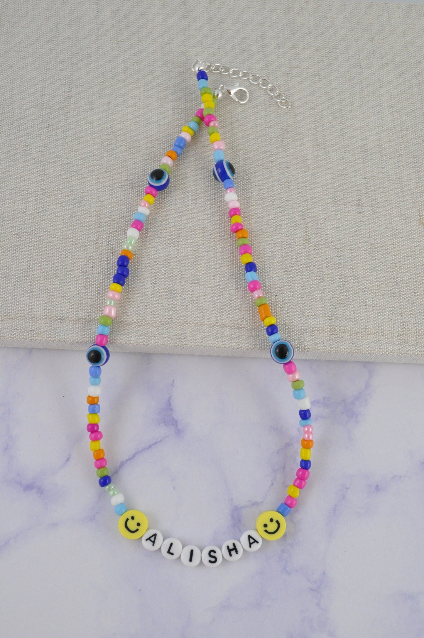 Colourful Evil Eye Beaded Necklace