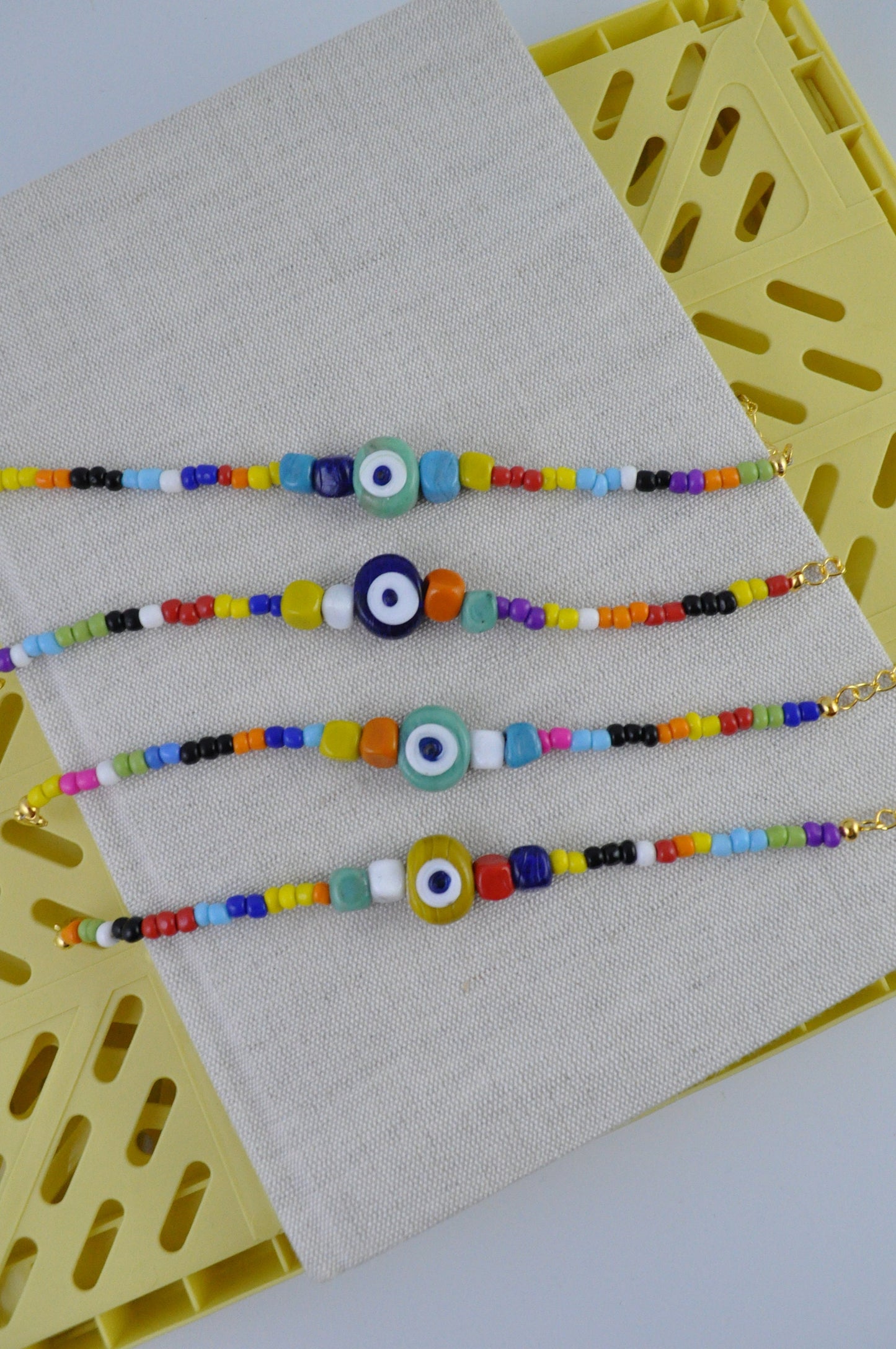 Turkish Evil Eye Bracelet | Murano Glass Bead Bracelet