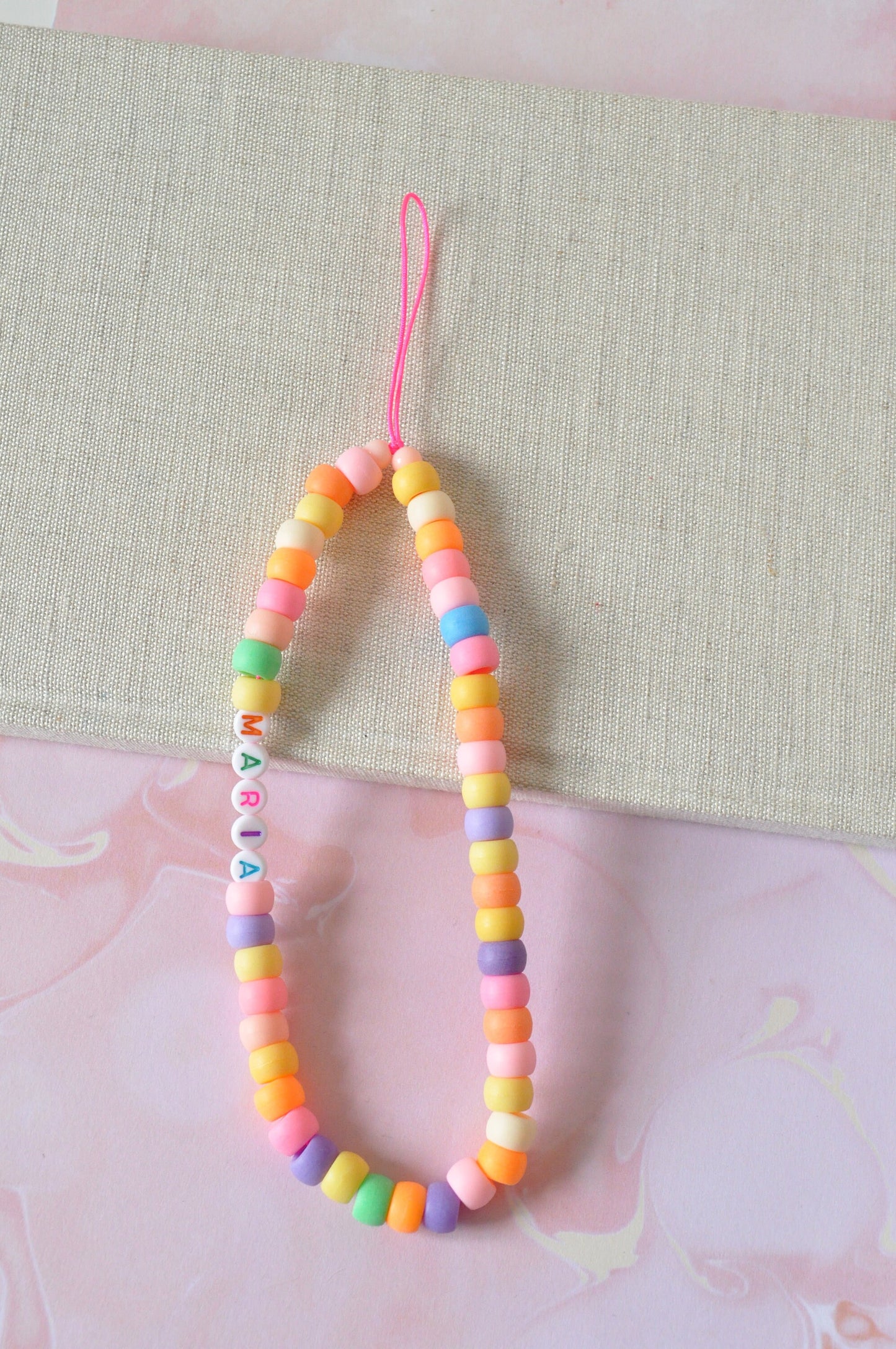 Orange and Pinky Cute Phone Charm Strap