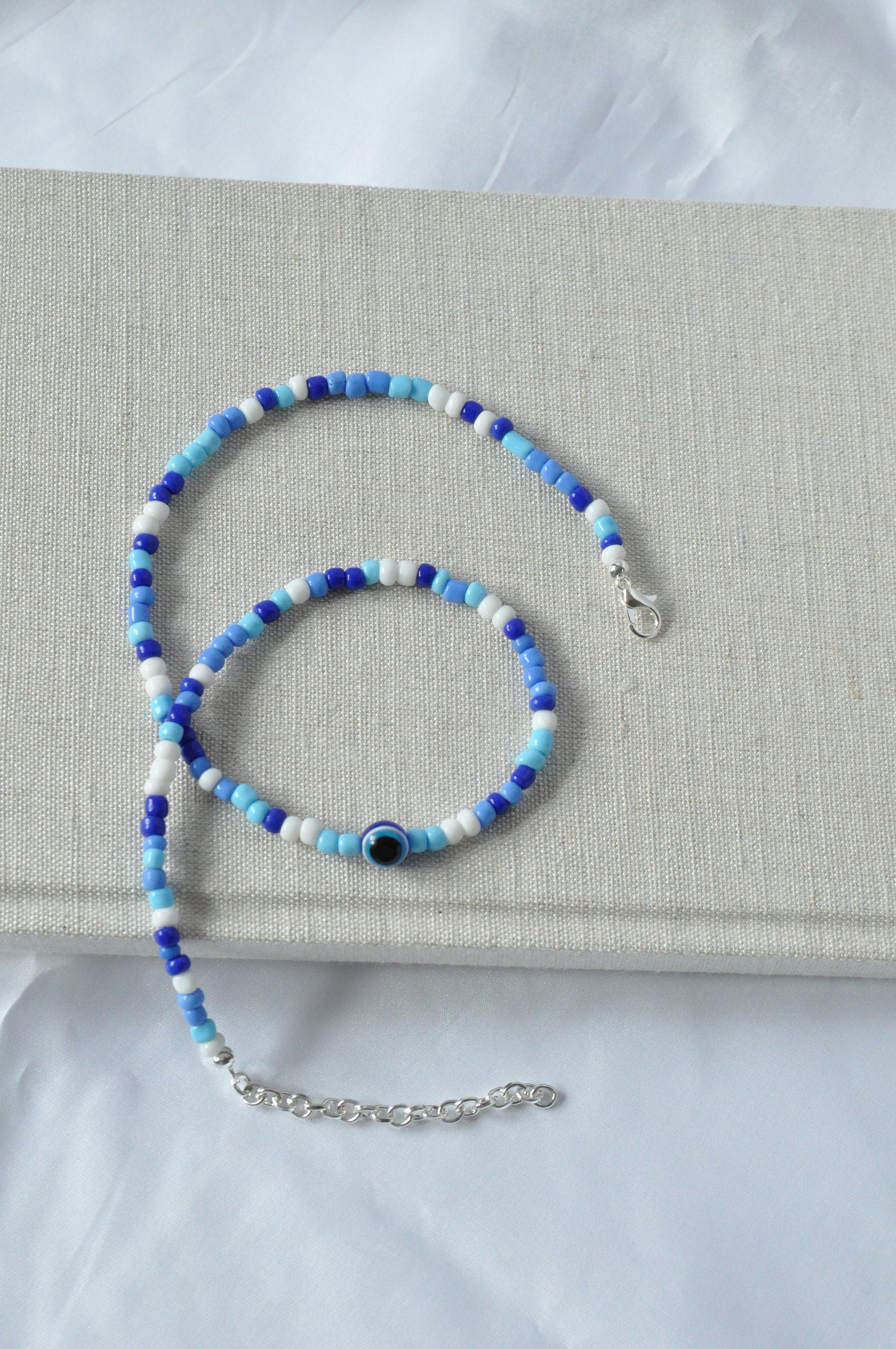 Beaded evil sale eye necklace