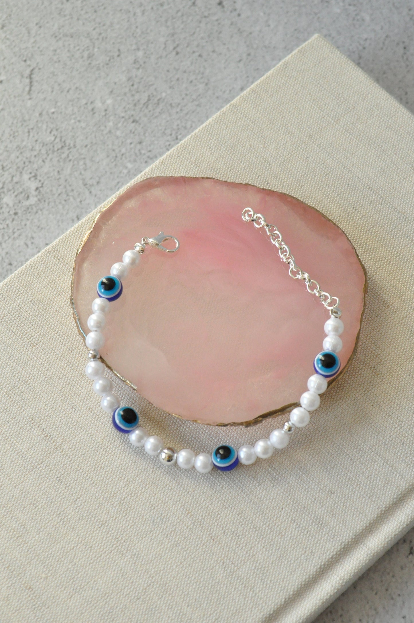 Turkish Evil Eye Pearl Bracelet