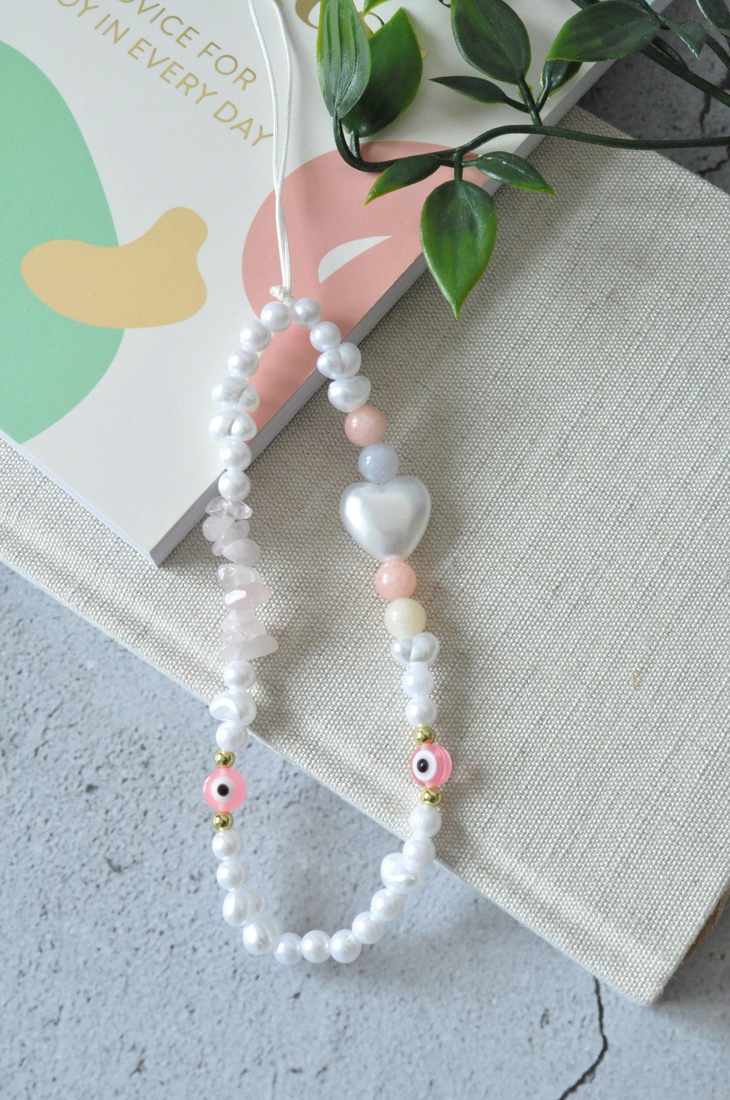 Pearl Phone Charm | Gemstone Phone Charm Strap | Personalised Phone Strap | Y2K Style