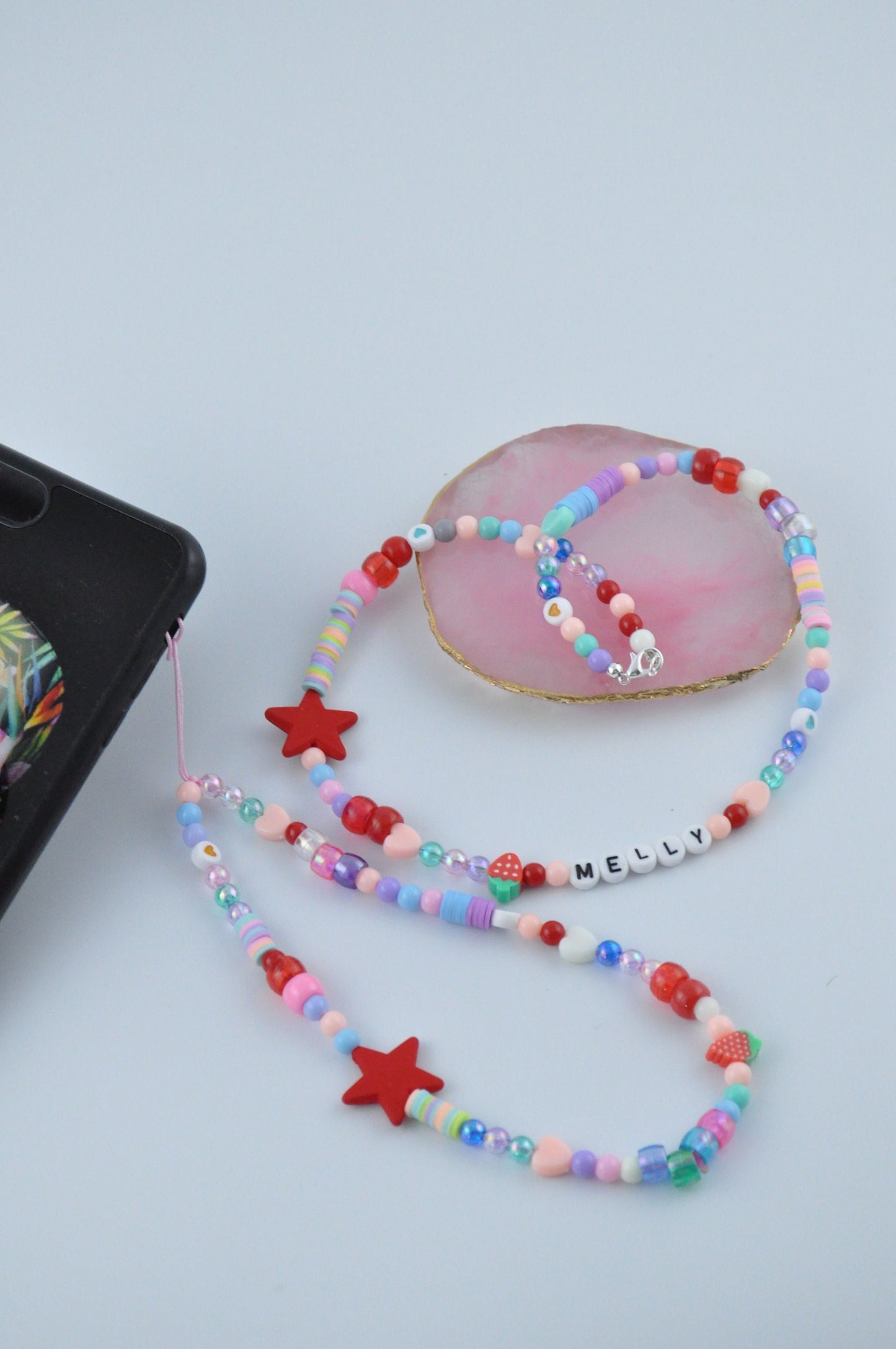 Star Beaded Phone Charm | Personalised Phone Strap | Y2K Style | Phone Accessory