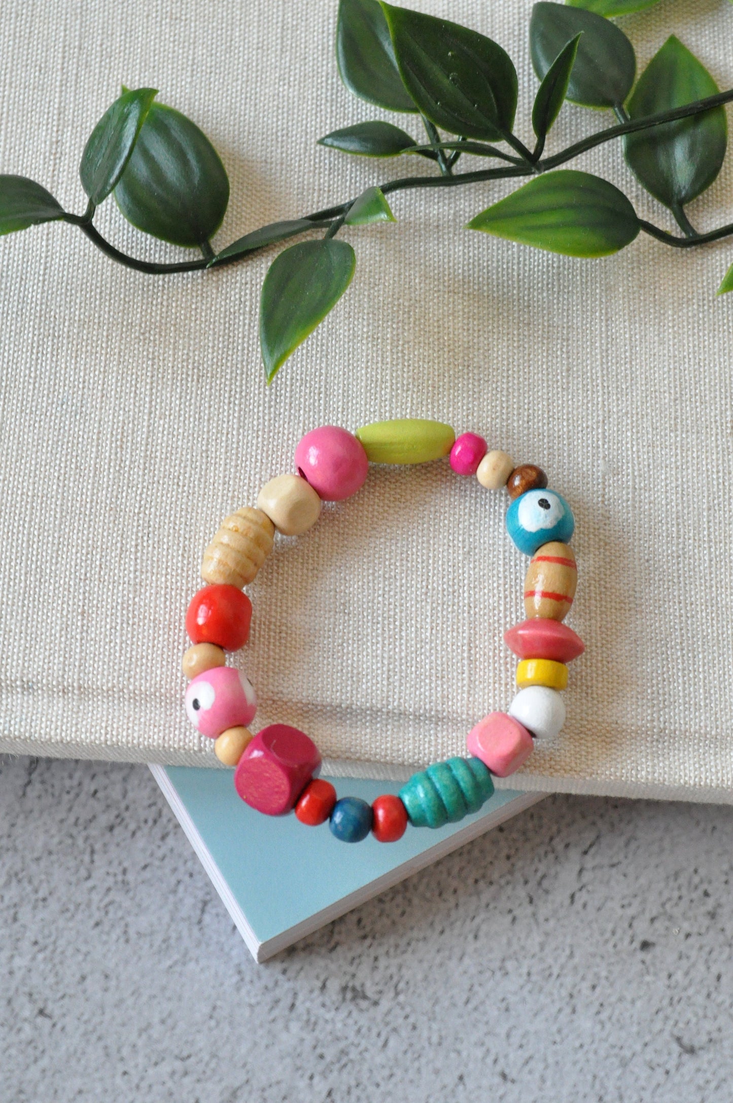 Natural Wooden Bead Bracelet