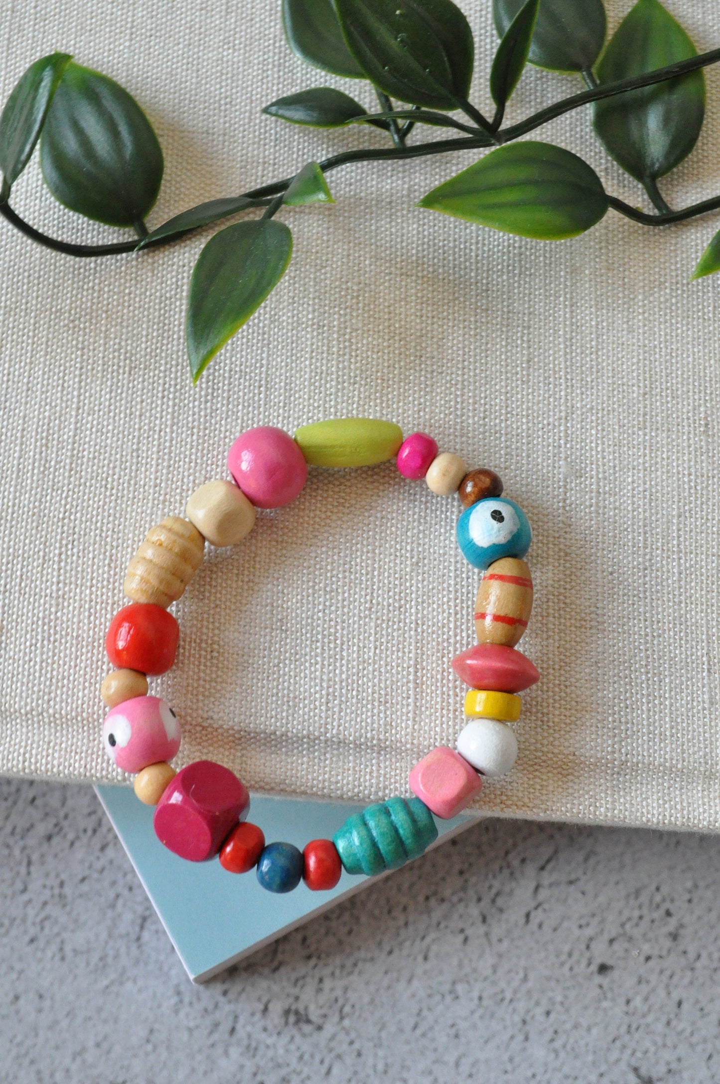 Natural Wooden Bead Bracelet