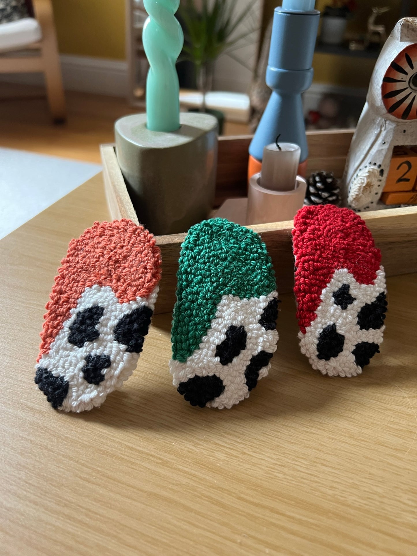 Tufted Cow Print Hair Clips